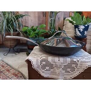 Anolon Nouvelle Copper 12 in Frying Pan , Stainless Steel, 5-ply copper core
